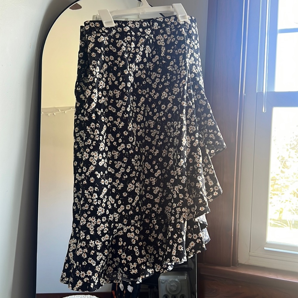 Floral Slit Skirt